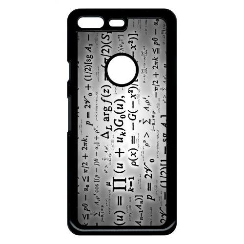 Coque Pour Smartphone - Calcul Pi Math Fond Argent - Compatible Avec Google Pixel - Plastique - Bord Noir