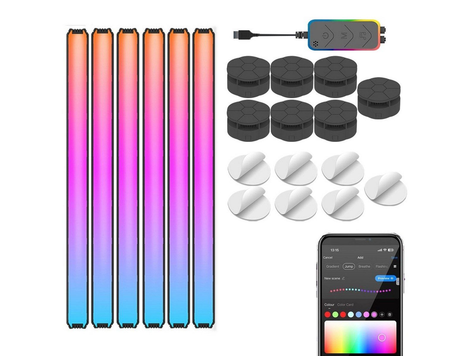 Applique Murale Musicale Rvb, Barre Lumineuse Intelligente, ...