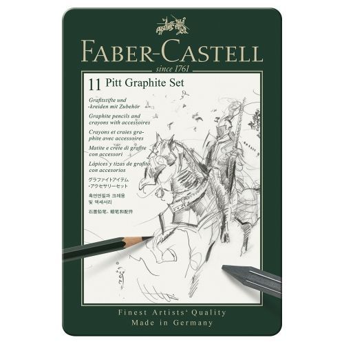 Set Pitt Graphite 12 Pièces Boite Métal Faber Castell