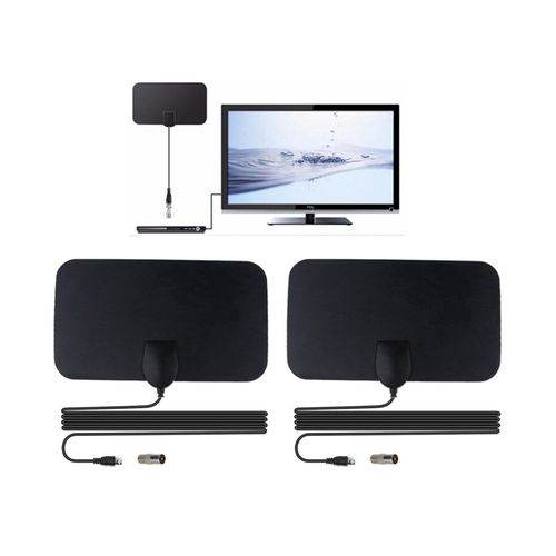 Antenne de télévision numérique HD 1080P, 2 pièces, portée de 50 Miles, amplificateur de Signal HDTV