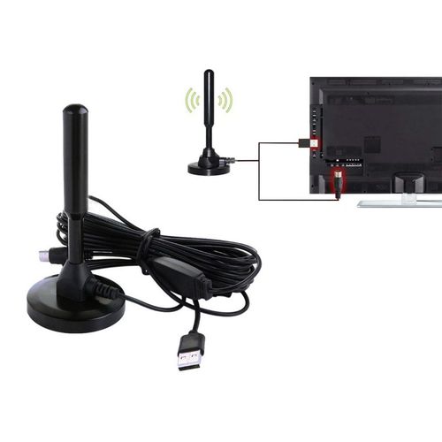 Antenne de télévision numérique Portable, 1 pièce, amplificateur de Signal aérien HDTV d'intérieur