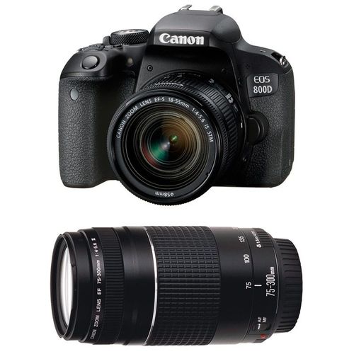 CANON EOS 800D + 18-55 IS STM + 75-300 III