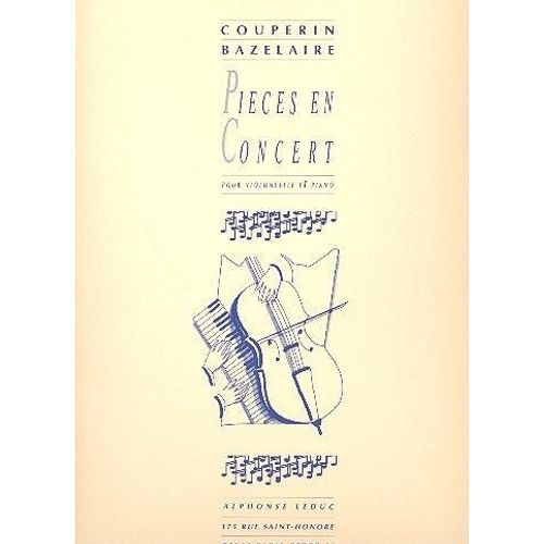 Pièces En Concert Pour Violoncelle Et Piano