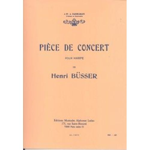 Pièce De Concert Pour Harpe