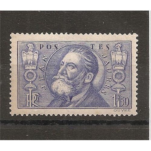 319 (1936) Jean Jaurès 1f50 Outremer N** (Cote 38e) (5254)