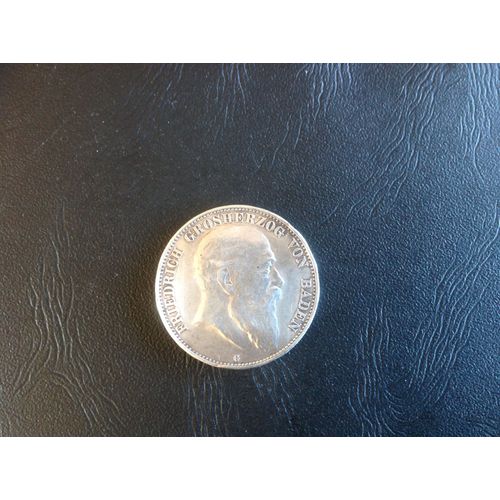 5 Deutsches Reich Mark 1907 G - Friedrich Grosherzog Von Baden - Argent