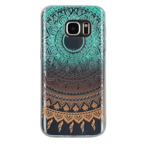 Hq-Cloud® Coque Étui Transparent En Tpu Silicone Pour Samsung Galaxy A3 2017 A320f  En  Vert  Jaune Motif Mandala Design Soleil Indien