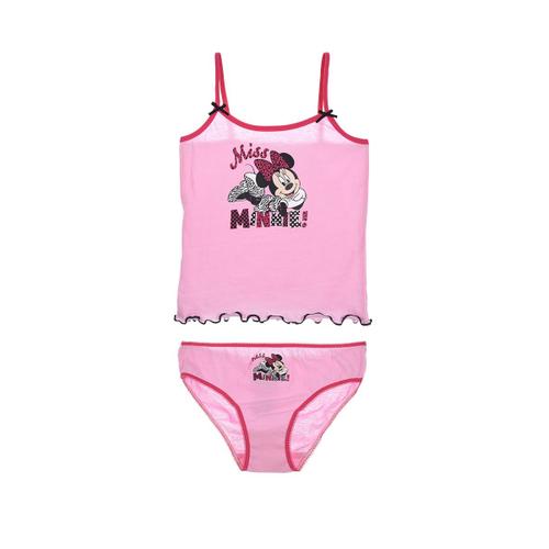 Ensemble Débardeur + Culotte Minnie Disney * Sous-Vêtement Fille * 2/3 Ans À 6/8 Ans * Coton