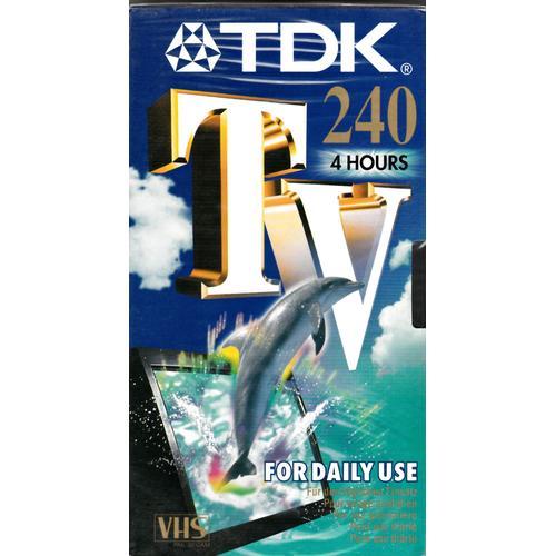 TDK E-240-TV - Cassette VHS vierge - 240minutes (4heures)