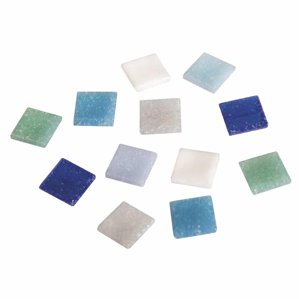 Pierres Mosaïque, 1 Cm, Teintes Bleues, Seau Environ 1300 Pces/1 Kg -