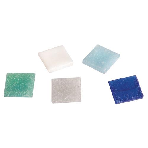 Pierres Mosaïque, 2 Cm, Teintes Bleues, Seau Environ 325 Pces / 1 Kg -