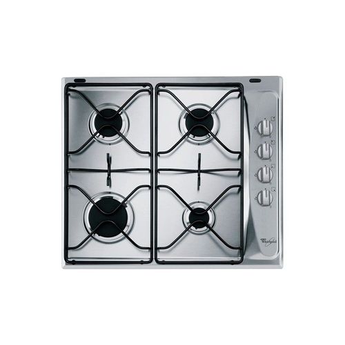 Whirlpool AKM 268 IX - Table de cuisson au gaz - 4 plaques de cuisson - Niche - largeur : 56 cm - profondeur : 48 cm - sans cadre - acier inoxydable