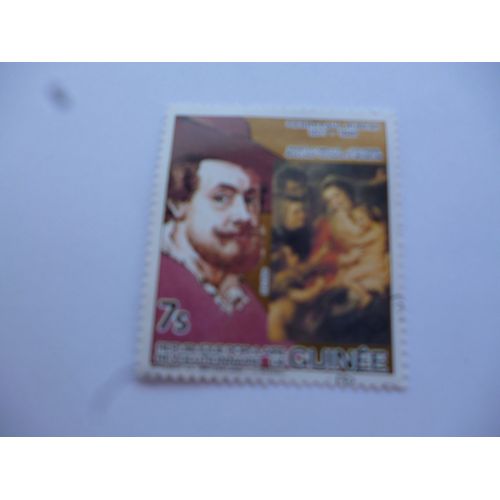Timbre Guinée:Pierre Paul Rubens 1577-1640.La Saint Famille.