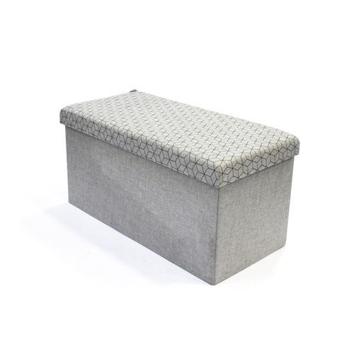 Banc De Rangement Pliable Mobiliers Design - Gris À Motifs