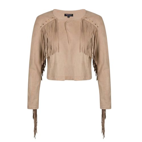 Morgan Veste Cuir Naturel Beige Etat Neuf New Collection