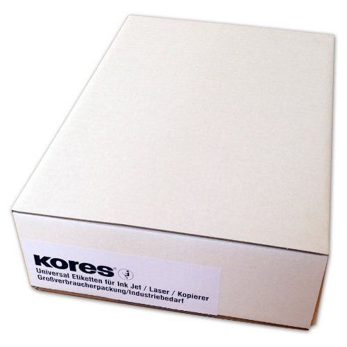 Kores Universel Etiquettes 70 Mm X 37 Mm - 500 Feuilles-Blanc
