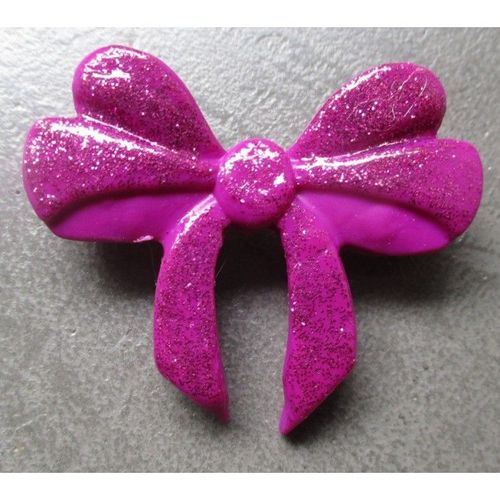 Broche Noeud Rose À Paillette Pin Up Rockabilly Femme