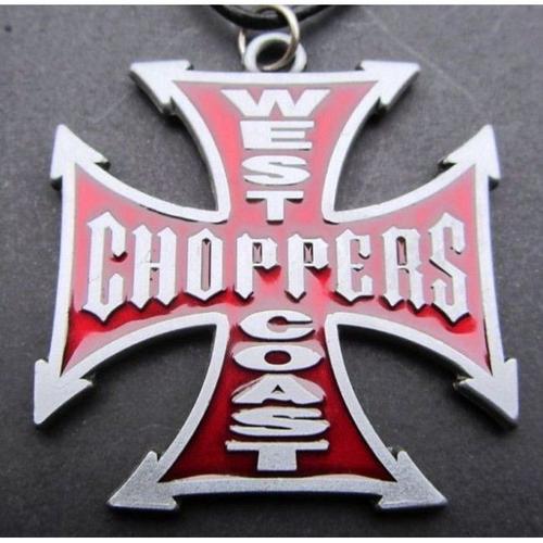 Pendentif West Coast Choppers Pic Rouge Biker Motard Homme