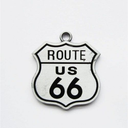 Pendentif Route 66 Logo Blason Home Femme Fan Usa