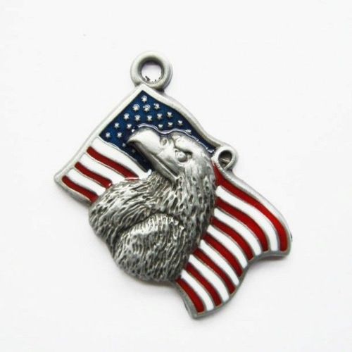 Pendentif Aigle Devant Le Drapeau Des Usa Homme Femme