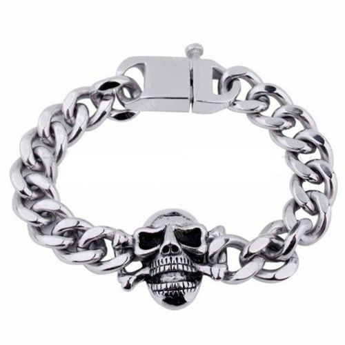 Bracelet Gros Crane Inox Et Gros Maillon Homme Femme Biker