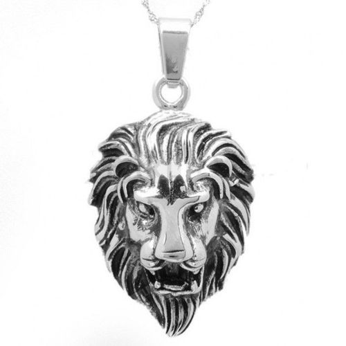 Pendentif Inox Tete De Lion 3d Homme Femme
