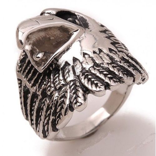 Bague Tete D'aigle 9us En Inox Chevaliere Homme Country Rock