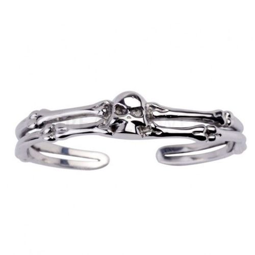 Bracelet Crane Et Os En Inox Femme Punk Gothique Rockab