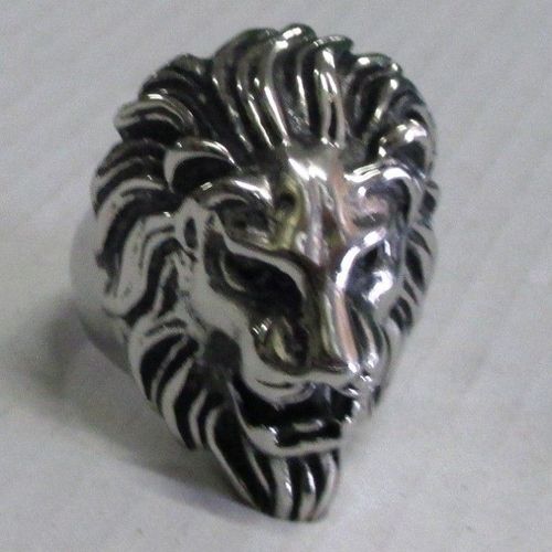 Chevaliere Tete De Lion 11us Bague Homme Biker Motard Rock Roll