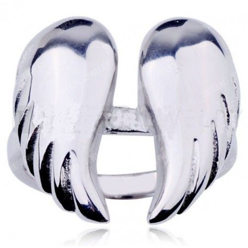 Bague Aile D'ange 13us En Inox Femme Rockabilly Rock Punk Glamour