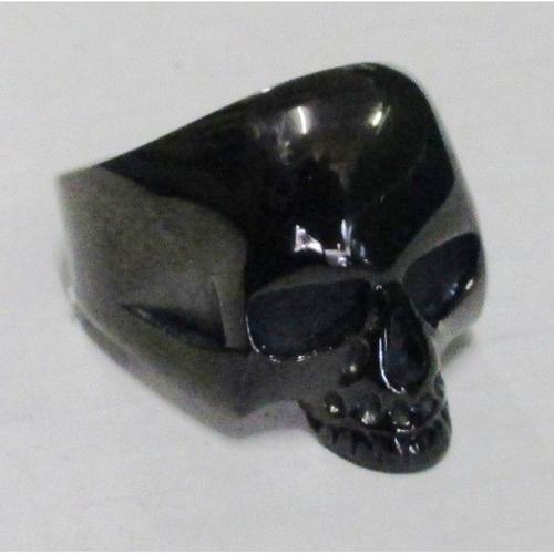 Bague Crane Noir 12us Inox Chevaliere Homme Tete De Mort Biker