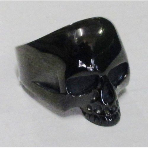 Bague Crane Noir 13us Inox Chevaliere Homme Tete De Mort Biker