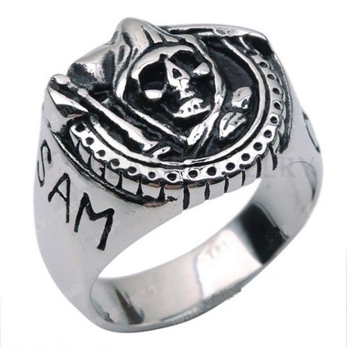 Bague La Mort Sam Cro 12us Sons Of Anarchy Chevaliere Biker