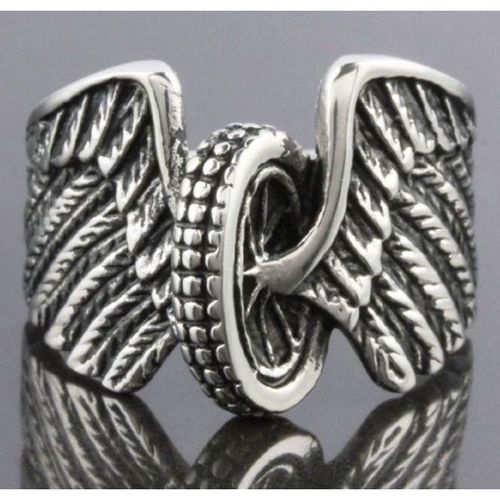 Bague Roue Moto Ailé 12us Chevaliere Homme Biker Motard Rock