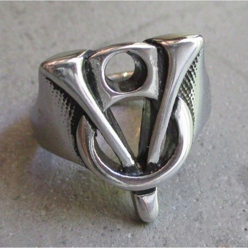 Bague V8 Logo Moteur 12us Fan Voiture Americaine Chevaliere Homme