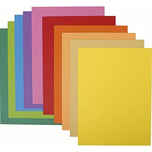 Exacompta 210001e Paquet 100 Chemises Bahia 220 En Papier 220g/M ² Coloris Assorties