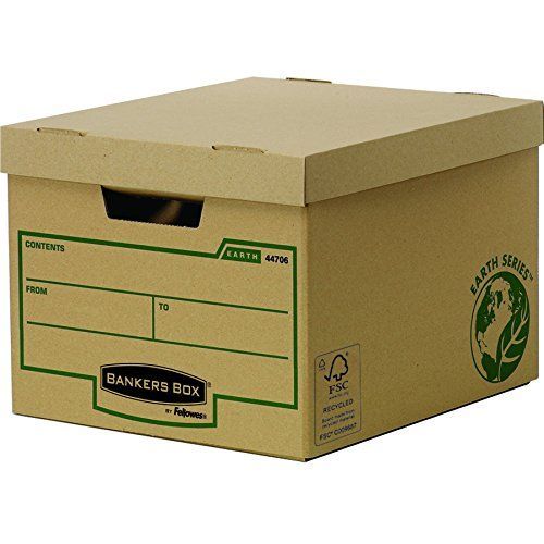 Fellowes 4470601 Caisse Standard Pour Archives Banker Box Earth Series - Montage Manuel - Lot De 10