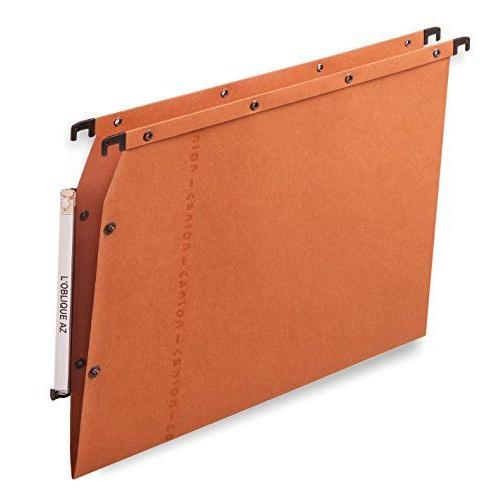 L'oblique Az Boîte De 25 Dossiers-Suspendus Azv Pour Armoire Fond V Kraft Orange