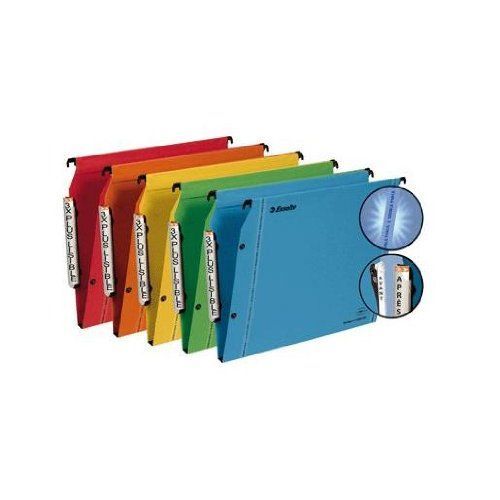 Esselte Lot De 25 Dossiers Suspendus Armoires Lmg Fond 30 Mm - Kraft Assorti