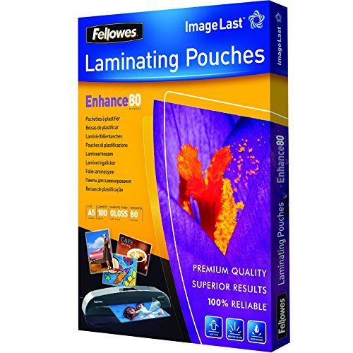 Fellowes 5306002 Pochettes De Plastification A5 80 Microns Par 100 Transparent