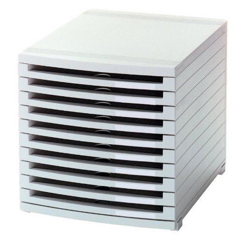 Han 1510-0-11, Module À  Tiroirs Contur, Système D'organisation Moderne, Extensible, Qualité Premium Pour Une Organisation Professionnelle Avec 10 Tiroirs Ouverts, Gris Clair