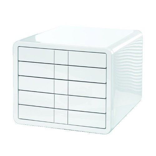 Han 1551-12, Module De Classement I-Box De Qualité Premium, Innovant Et Détenteur Du Prix Design. Comprend 5 Tiroirs Fermés, Blanc