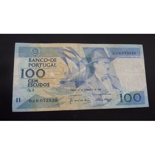 Billet De 100 Escudos Du Portugal, Année 1988, Pick N° 179