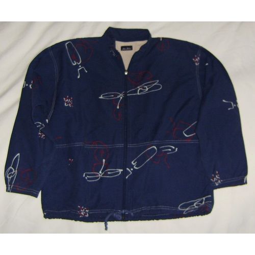 Coupe-Vent Jean Leduc Sport Bleu Marine Avec Motifs