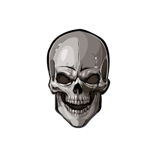 Autocollant Tête De Mort Couleur 8-5 Sticker - Taille : 4 Cm