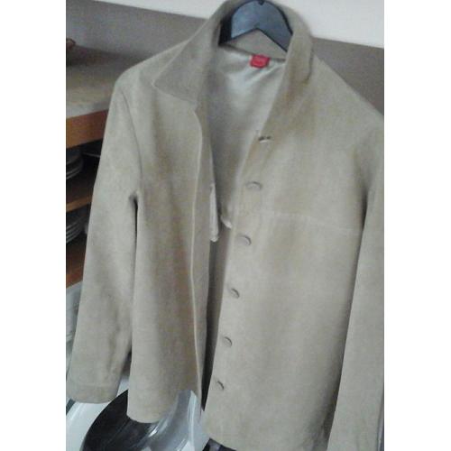 Veste Tex Cuir 42 Vert Clair 