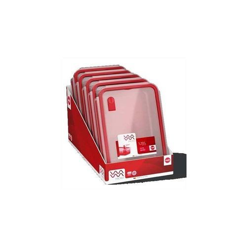 Emsa 517772 Modern Clip & Micro Boîte À Repas Rectangulaire Plastique Rouge 3379 X 145 X 208 Cm 080 L