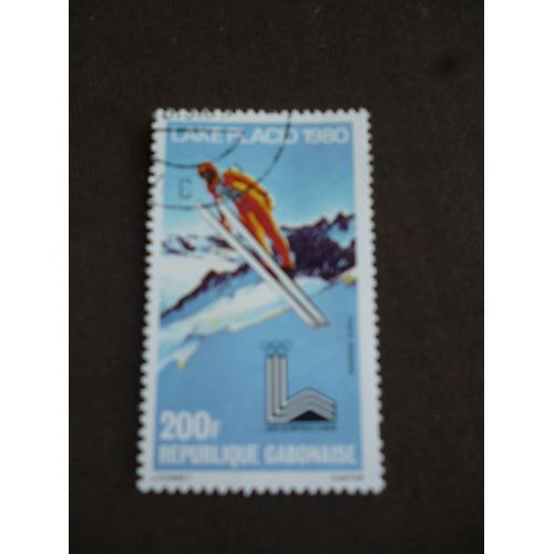 Timbre Gabon:Jo De Lake Placid 1980.