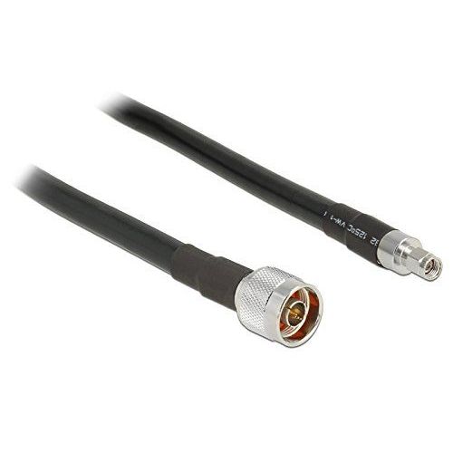 DeLOCK CFD400 LLC400 low loss - Câble d'antenne - connecteur N (P) pour RP-SMA (P) - 1 m - coaxial - noir