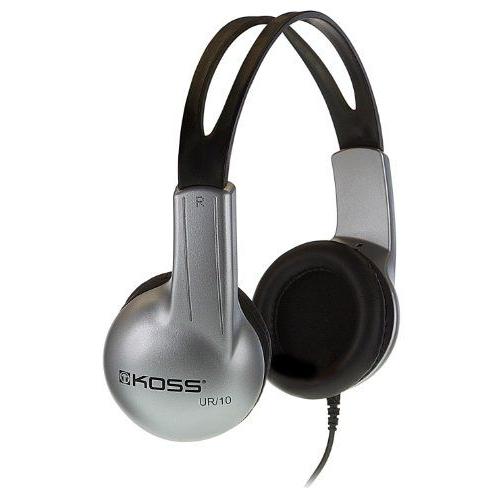 Koss UR10 Casque Audio Stéréo Supra-Auriculaire Compatible avec Smartphones, Laptops,Tablettes et Lecteurs MP3 - Argent